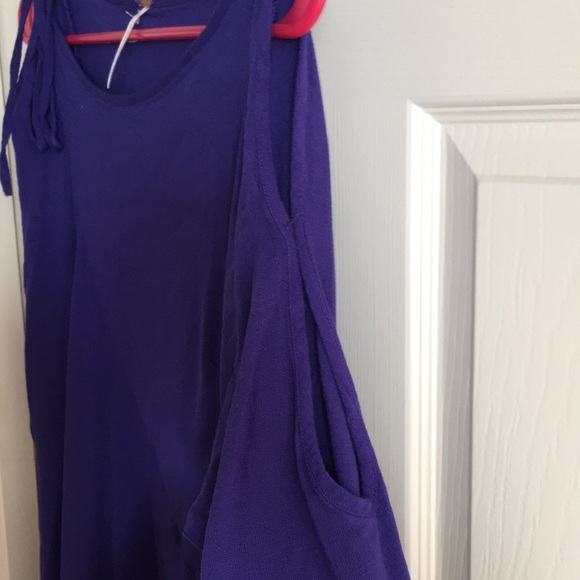 Free People Flowy Purple Blouse - Picture 4 of 5